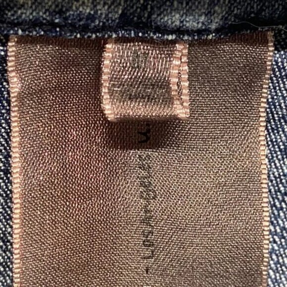 Moon Collection Sleeveless Top Women's Medium Denim Lace Western Boho Sheer GUC - Picture 9 of 10